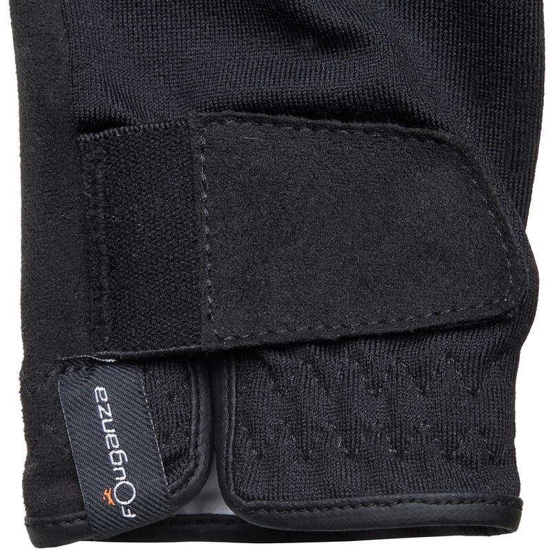 Guantes equitación Fouganza Basic niños negro