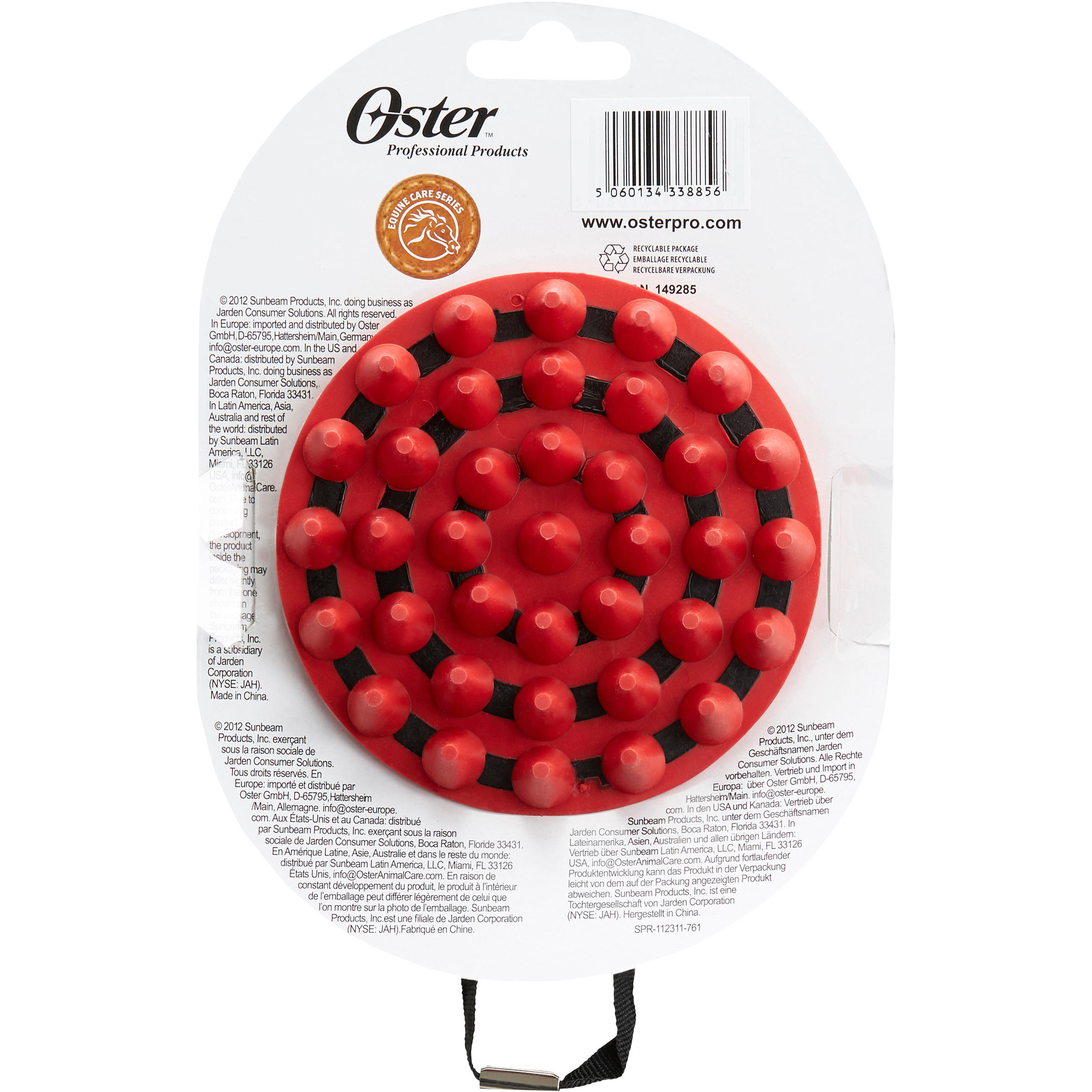 Horse Riding Curry Comb - Red 3/6