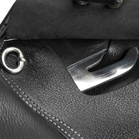 Schooling 16.5" Fully-Fitted Horse Riding General Purpose Leather Saddle - Black