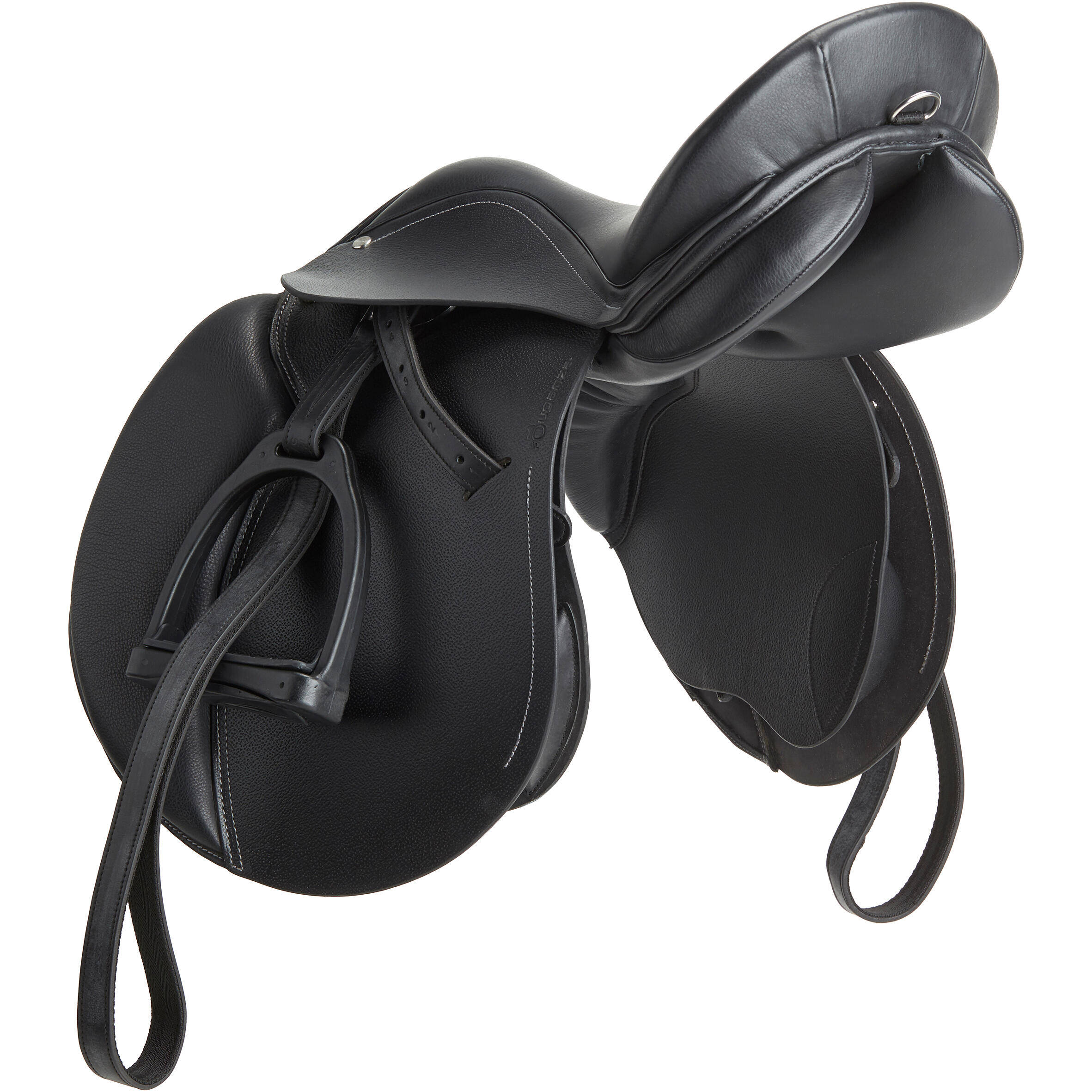 Horse Riding All Purpose Leather Saddle 17.5 Black -  3