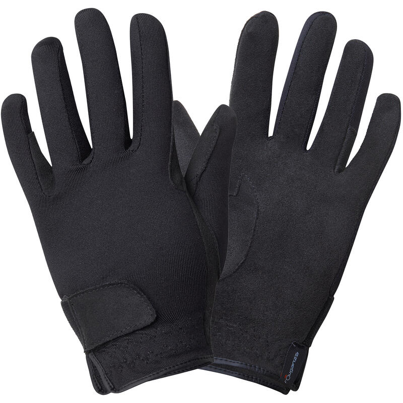 Guantes equitación niños BASIC negro 