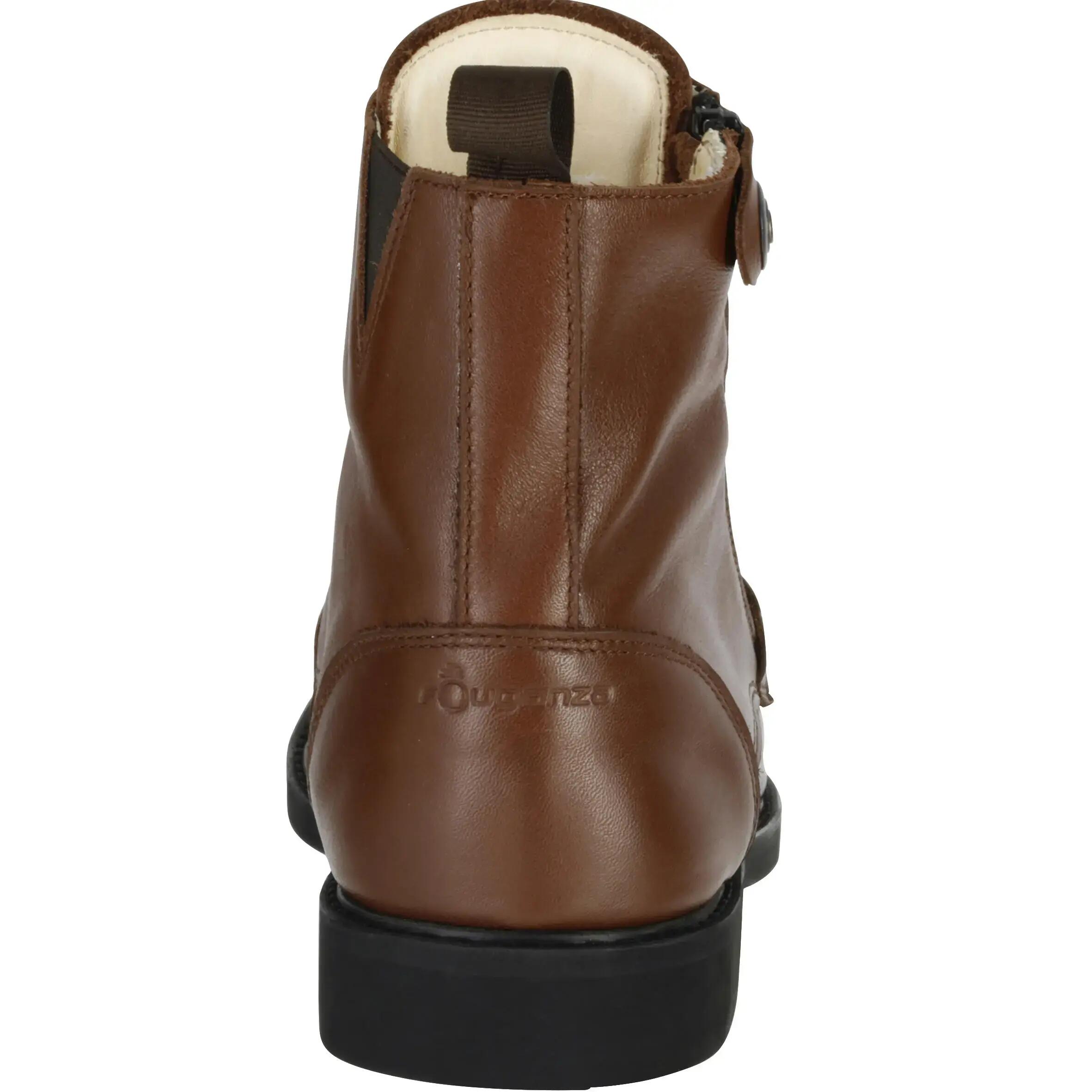 Training 700 Adult Lace-Up Horse Riding Jodhpur Boots - Brown 4/15