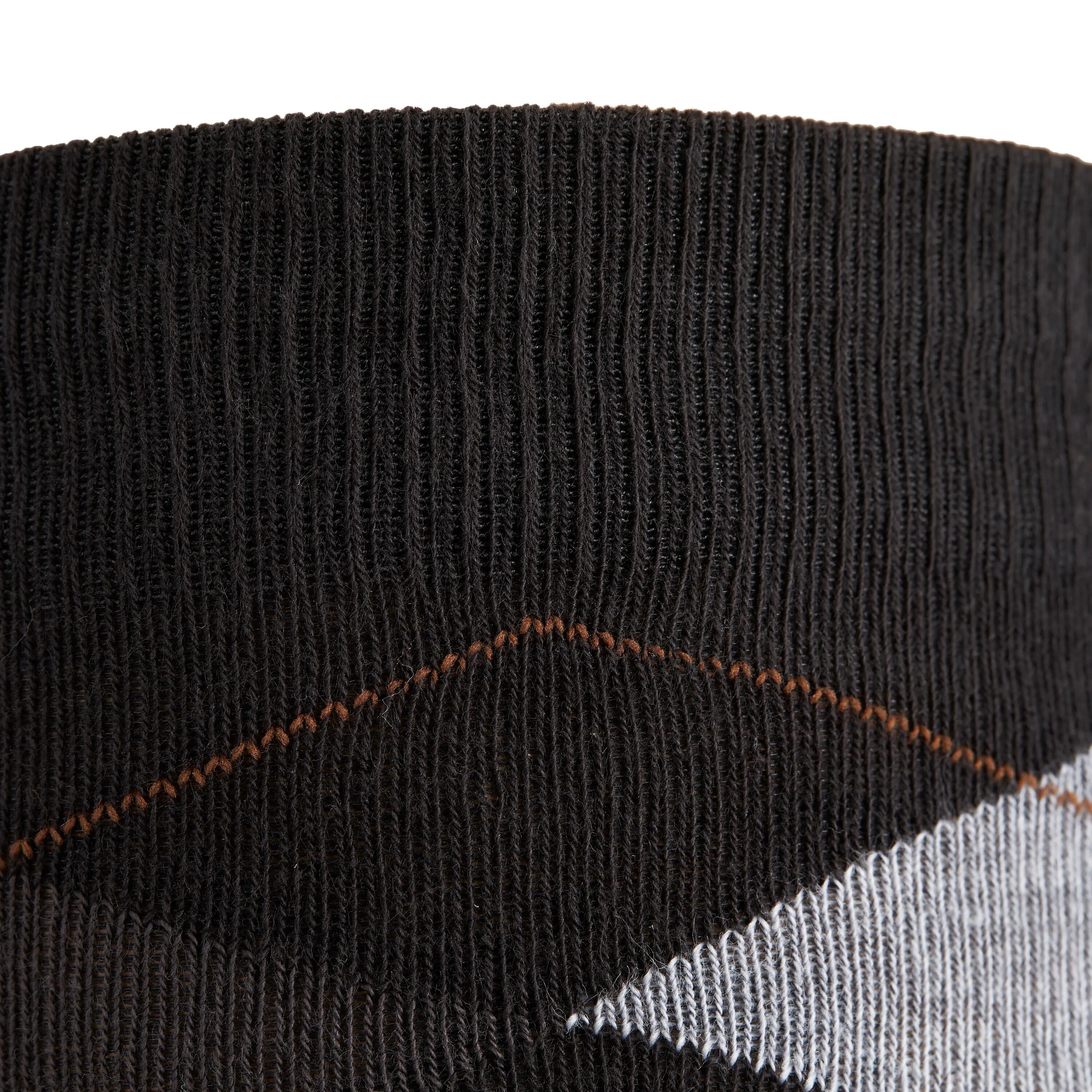 Argyle Adult Horse Riding Socks 2-Pair - Dark Grey/Mottled Grey/Camel 7/8