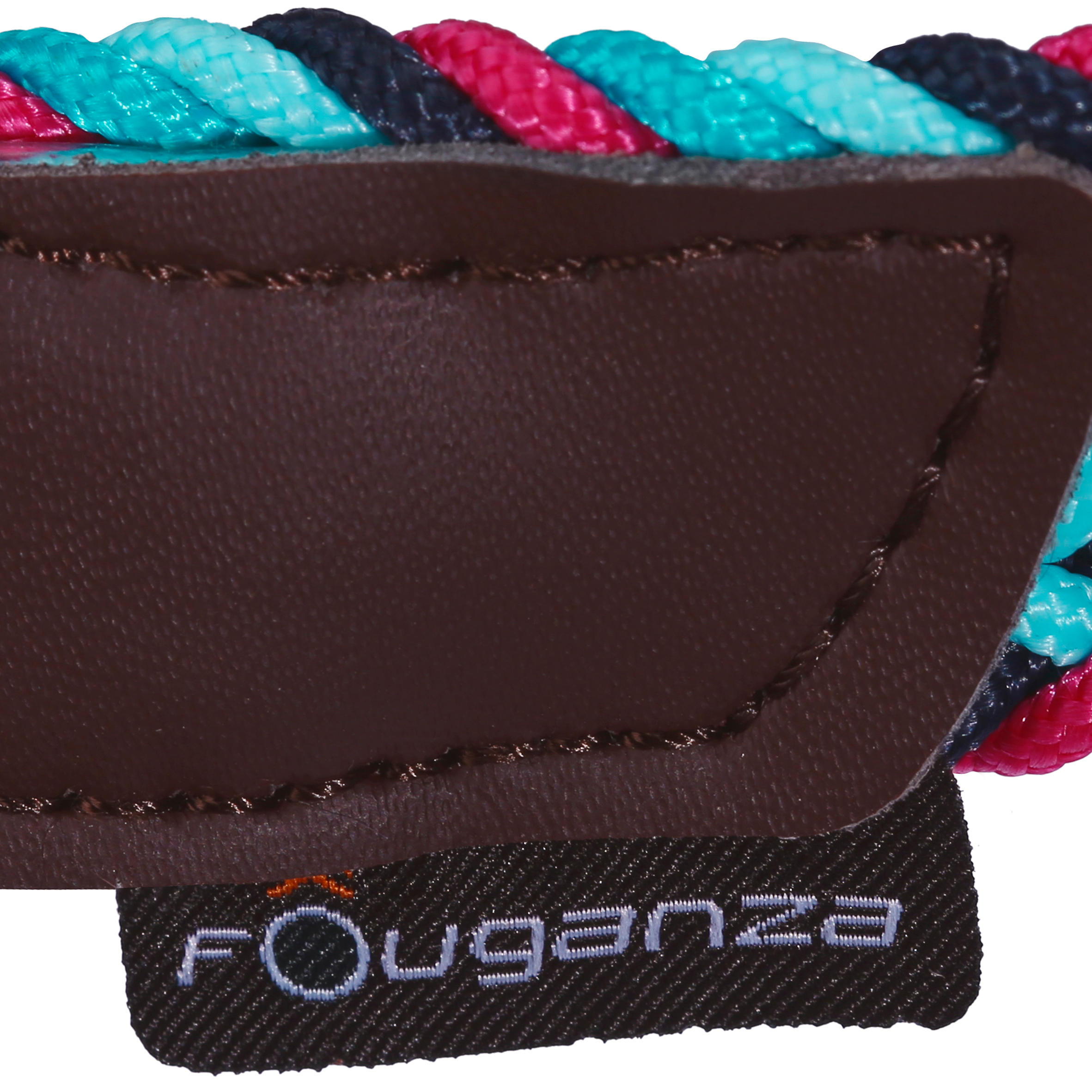 Plait Horse Riding Horse/Pony Halter - Turquoise Blue 8/9