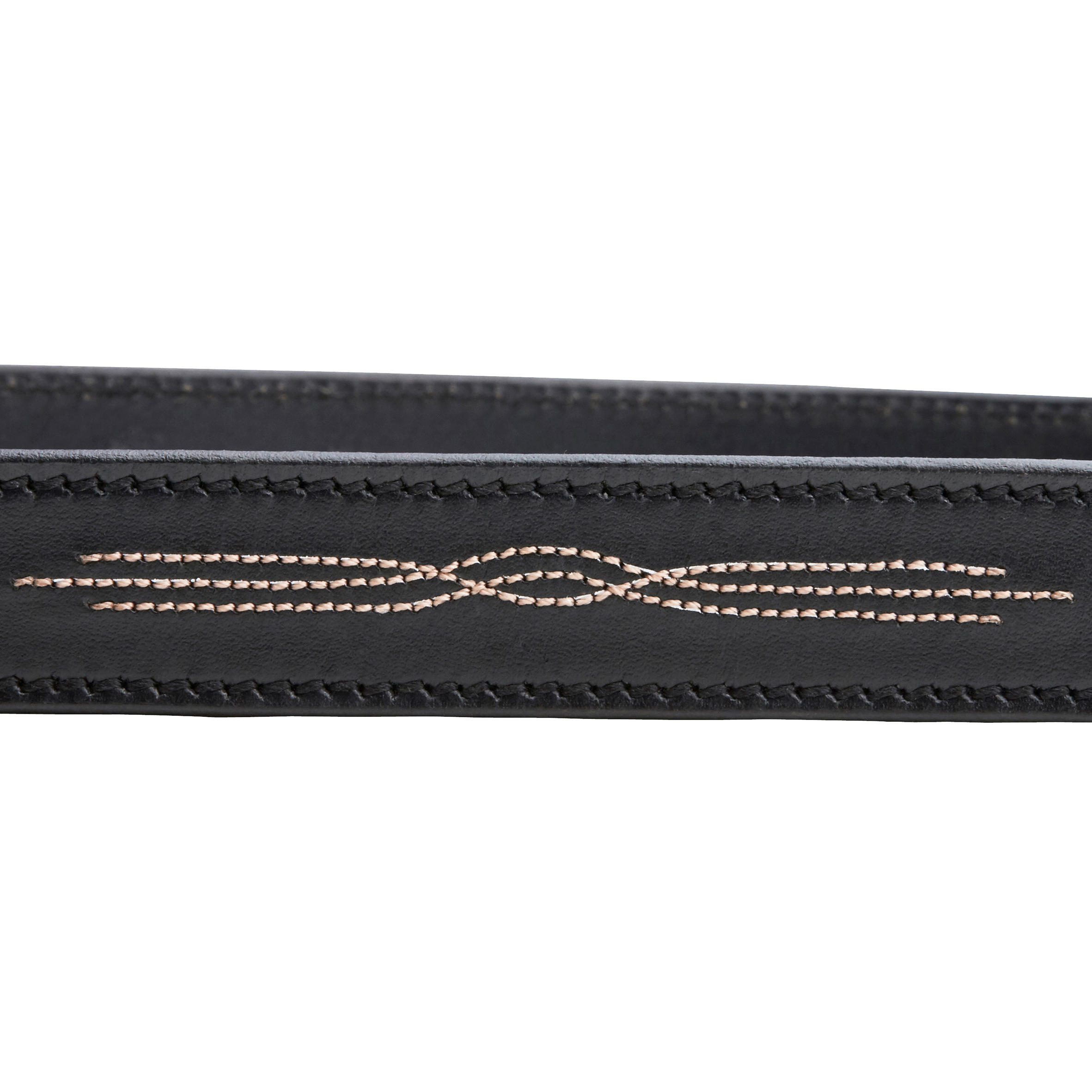 Adult Horse Riding Leather Belt - Black 4/5