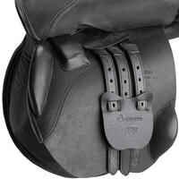 Schooling 16.5" Fully-Fitted Horse Riding General Purpose Leather Saddle - Black