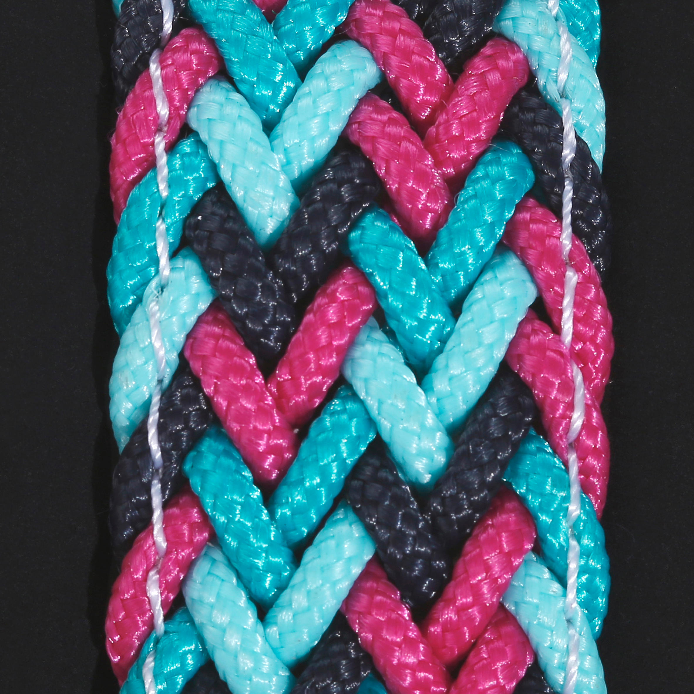 Plait Horse Riding Horse/Pony Halter - Turquoise Blue 4/9