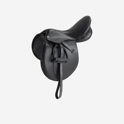 Schooling 16.5_QUOTE_ Fully-Fitted Horse Riding General Purpose Leather Saddle - Black