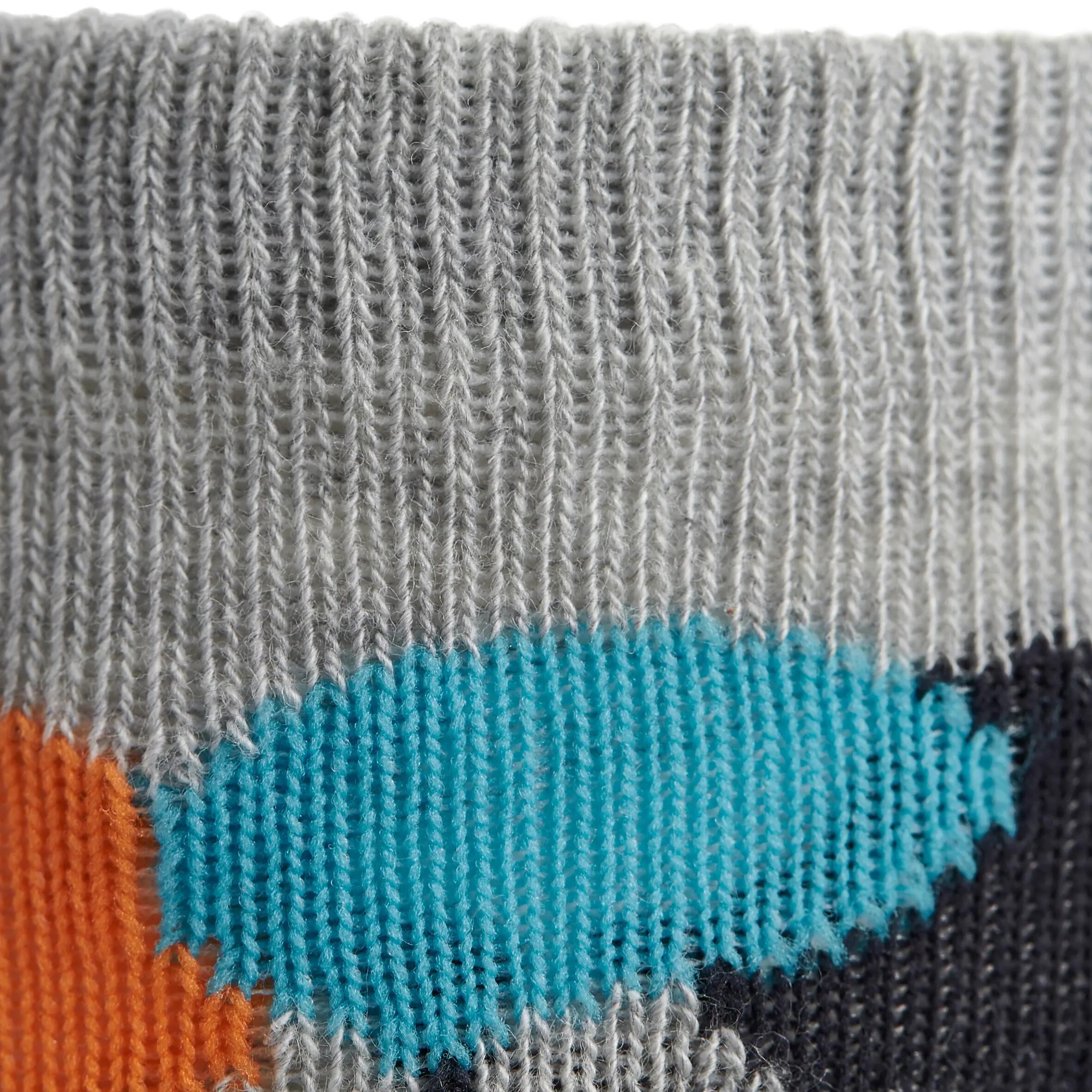 Baby Light Horse Riding Socks 2-Pair - Mottled Grey/Turquoise 7/9