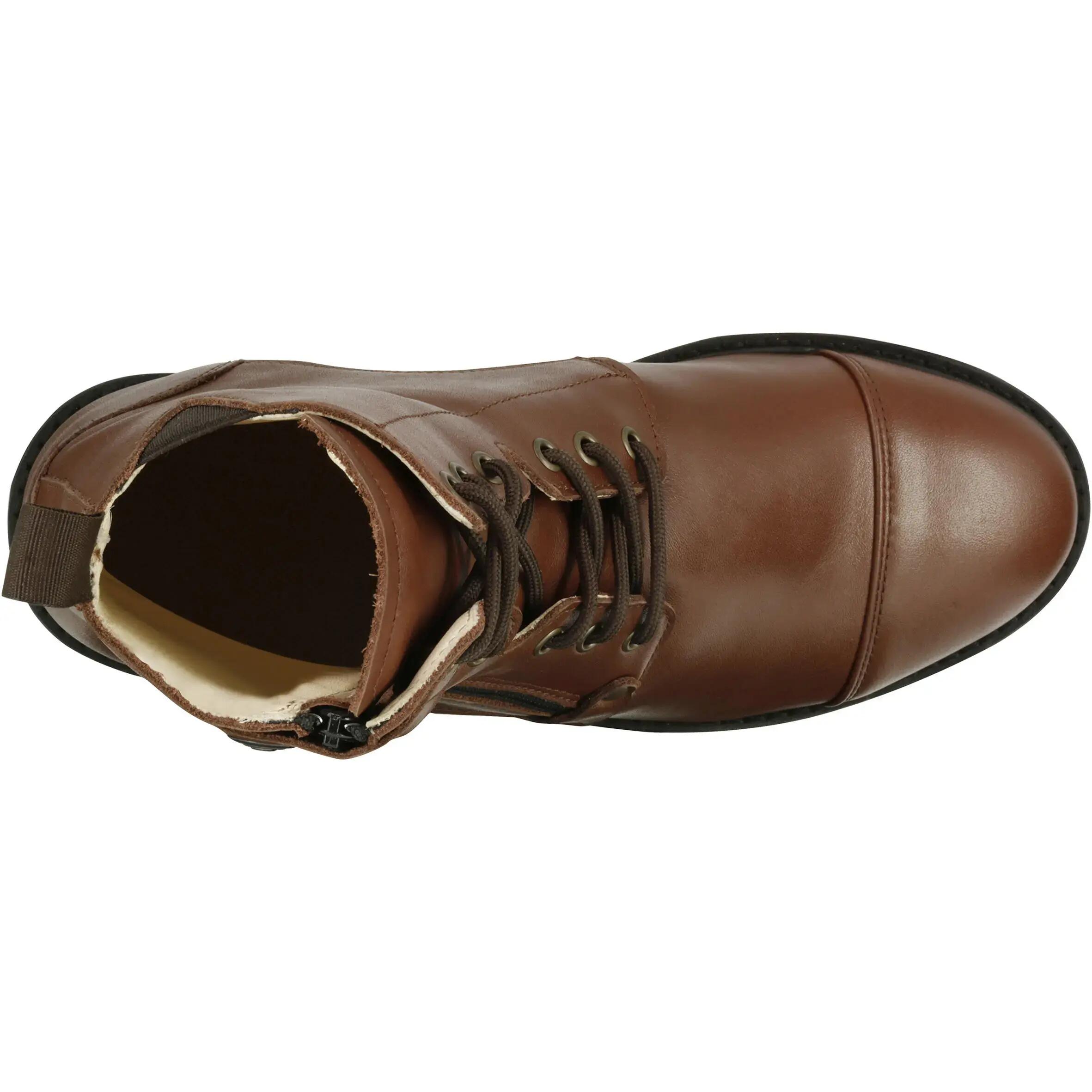 Training 700 Adult Lace-Up Horse Riding Jodhpur Boots - Brown 6/15