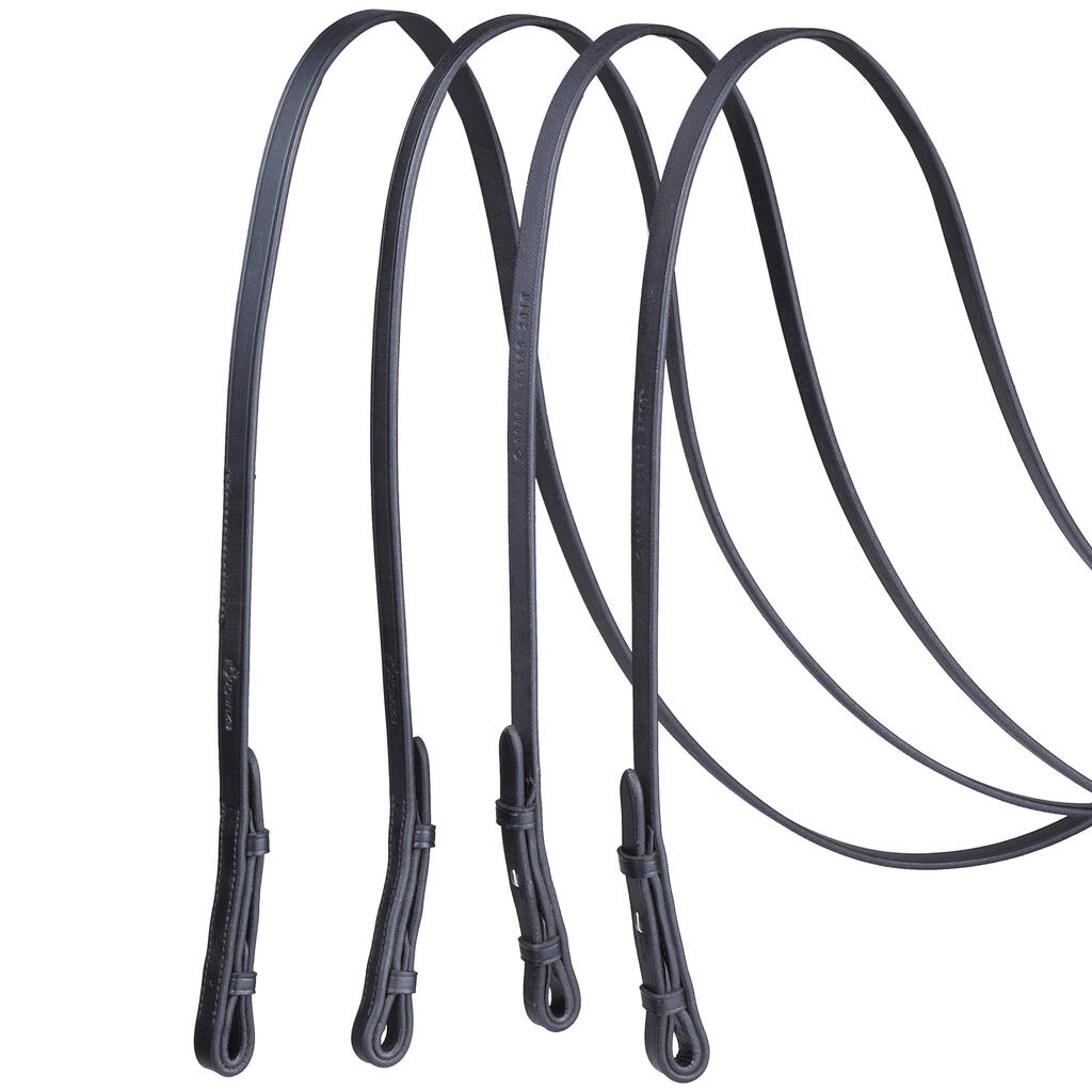 Paddock Horse Riding Bridle + Reins Set - Black