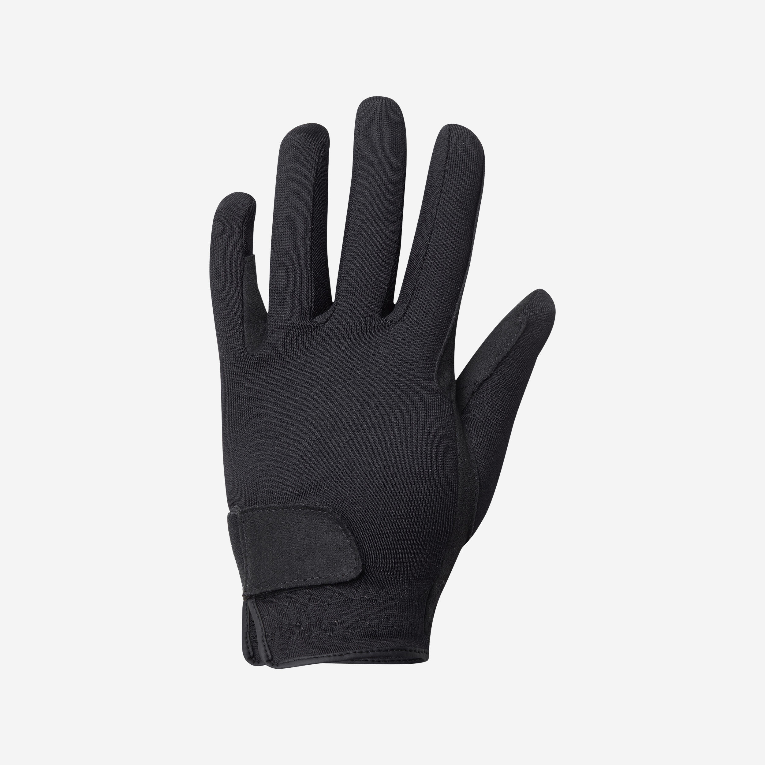 Gloves Basic Children's Horseback Riding - Black - FOUGANZA