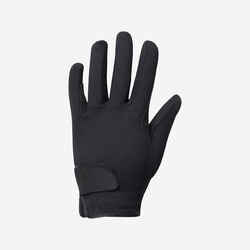 Basic Children's Horse Riding Gloves - Black