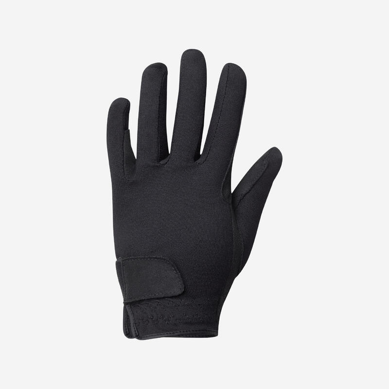 Crne dečje jahačke rukavice BASIC