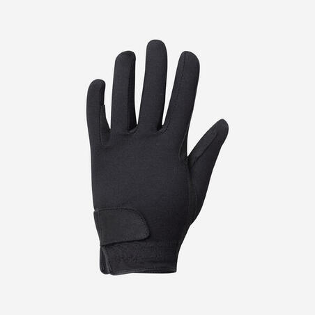 Детские перчатки для верховой езды Basic черные