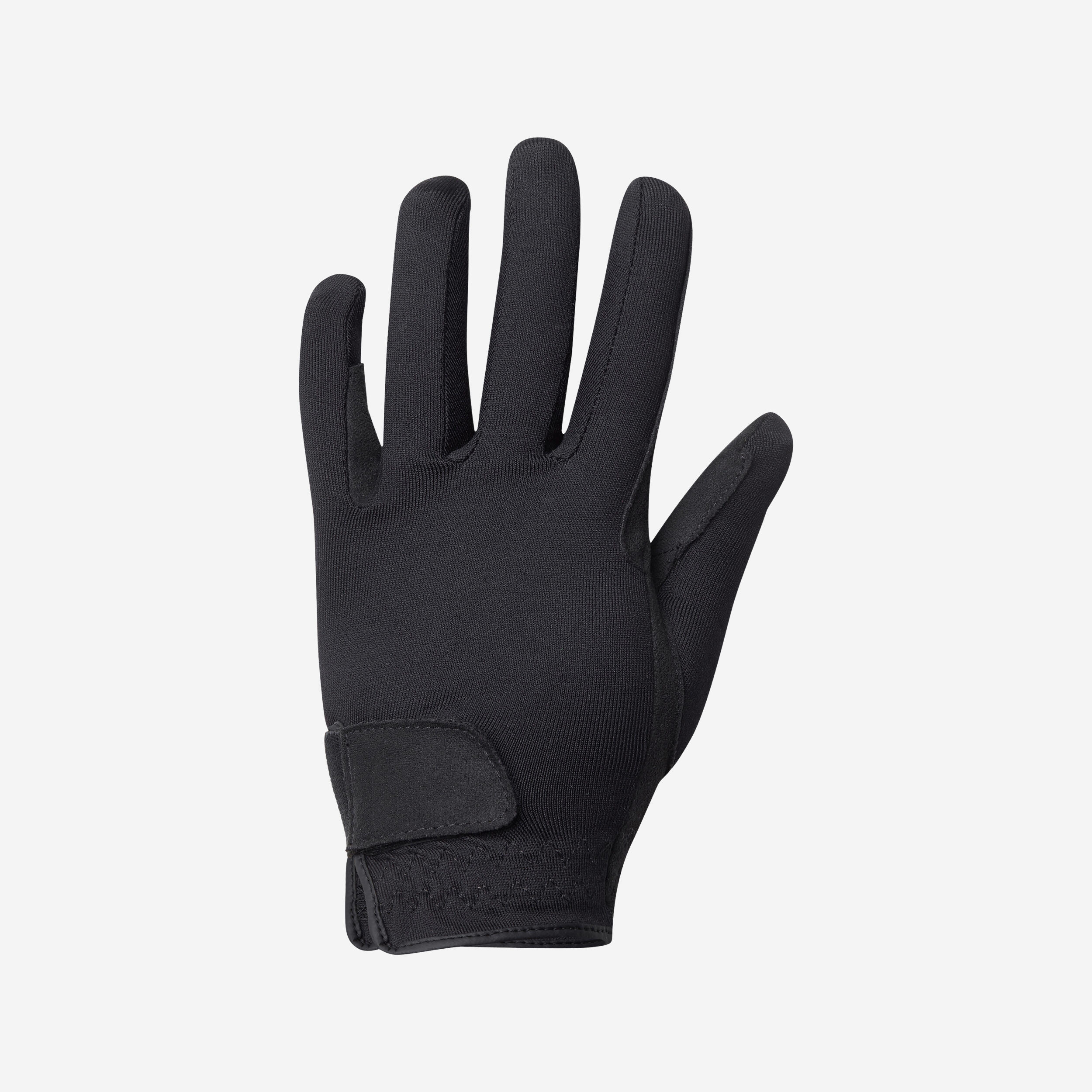 gants équitation enfant basic noir - fouganza