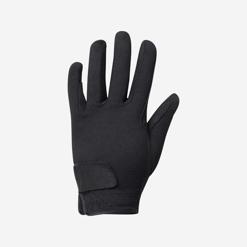 Guantes equitación Fouganza Basic niños negro