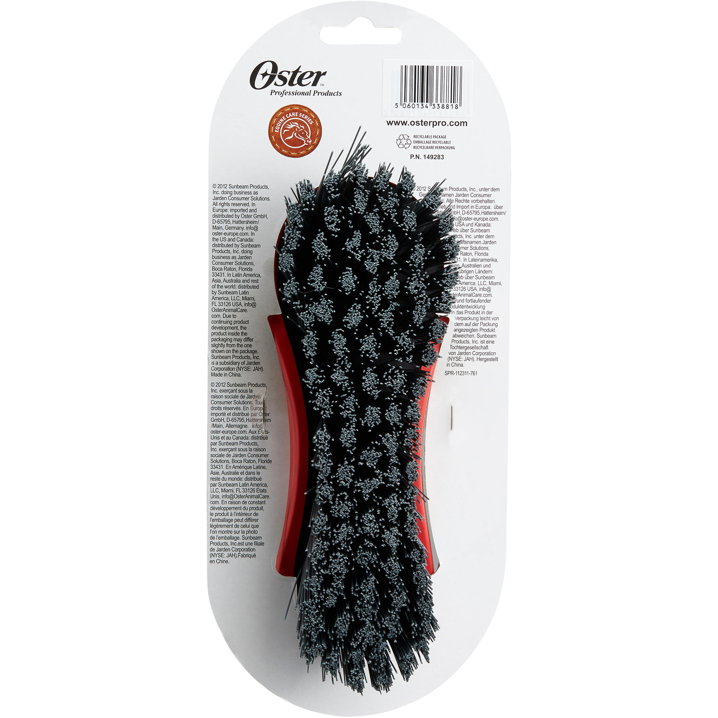 Horse Riding Dandy Brush - Red 3/6