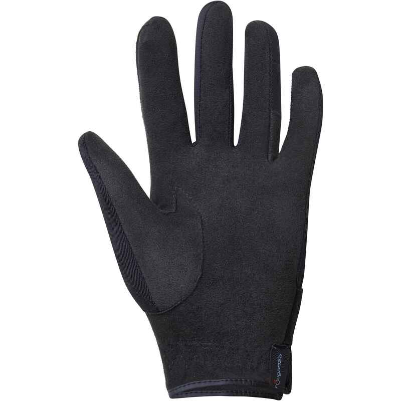 Basic Children's Horse Riding Gloves - Black