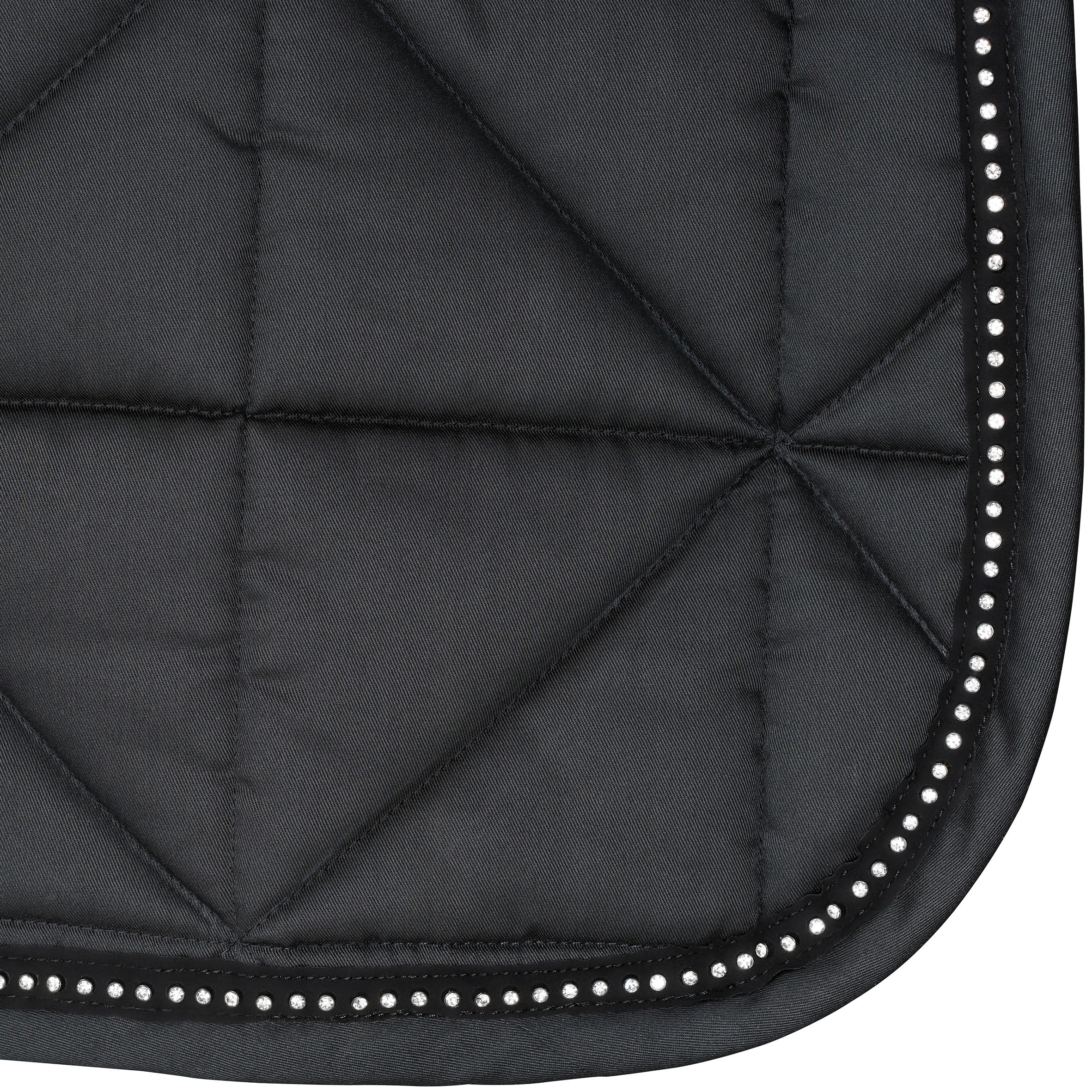 Strass Horse Riding Saddle Cloth For Horse/Pony - Black 3/8