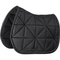Tapis de selle équitation poney et cheval STRASS noir