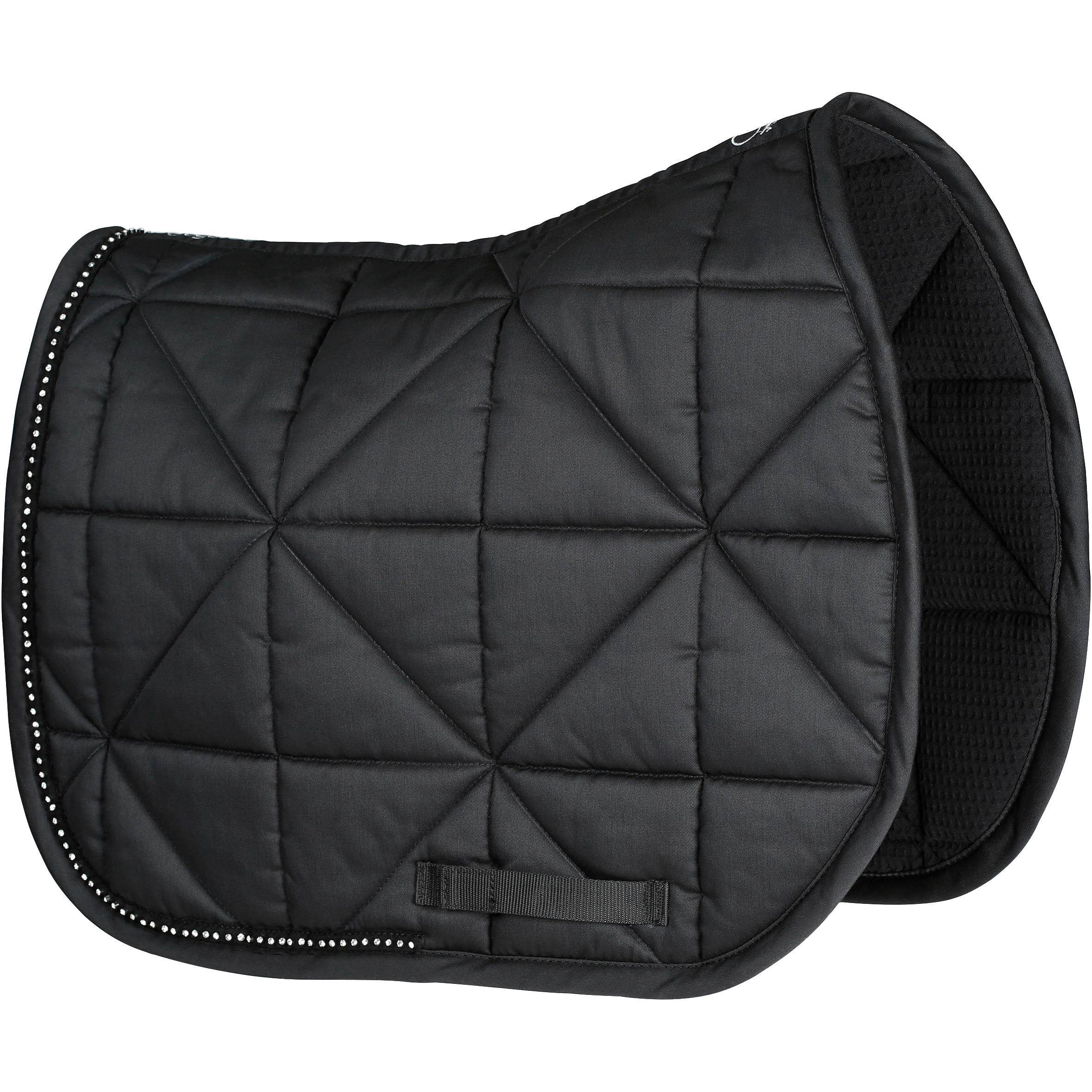 Strass Horse Riding Saddle Cloth For Horse/Pony - Black 2/8
