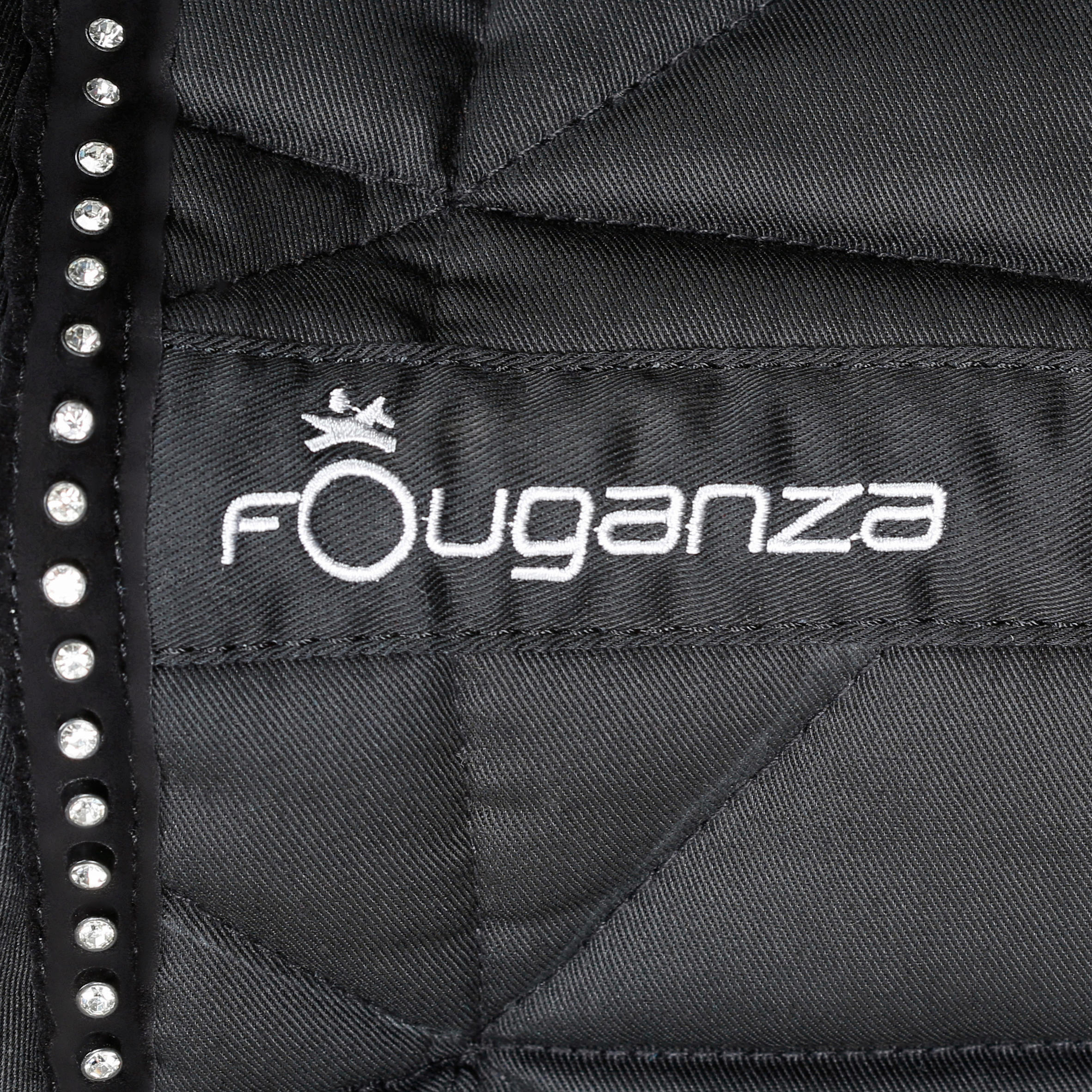 Strass Horse Riding Saddle Cloth For Horse/Pony - Black 7/8