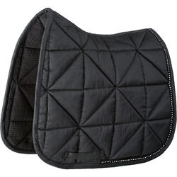 Tapis de selle équitation cheval DRESSAGE STRASS noir