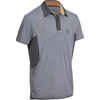 Reit-Poloshirt 500 Mesh Herren grau/beige