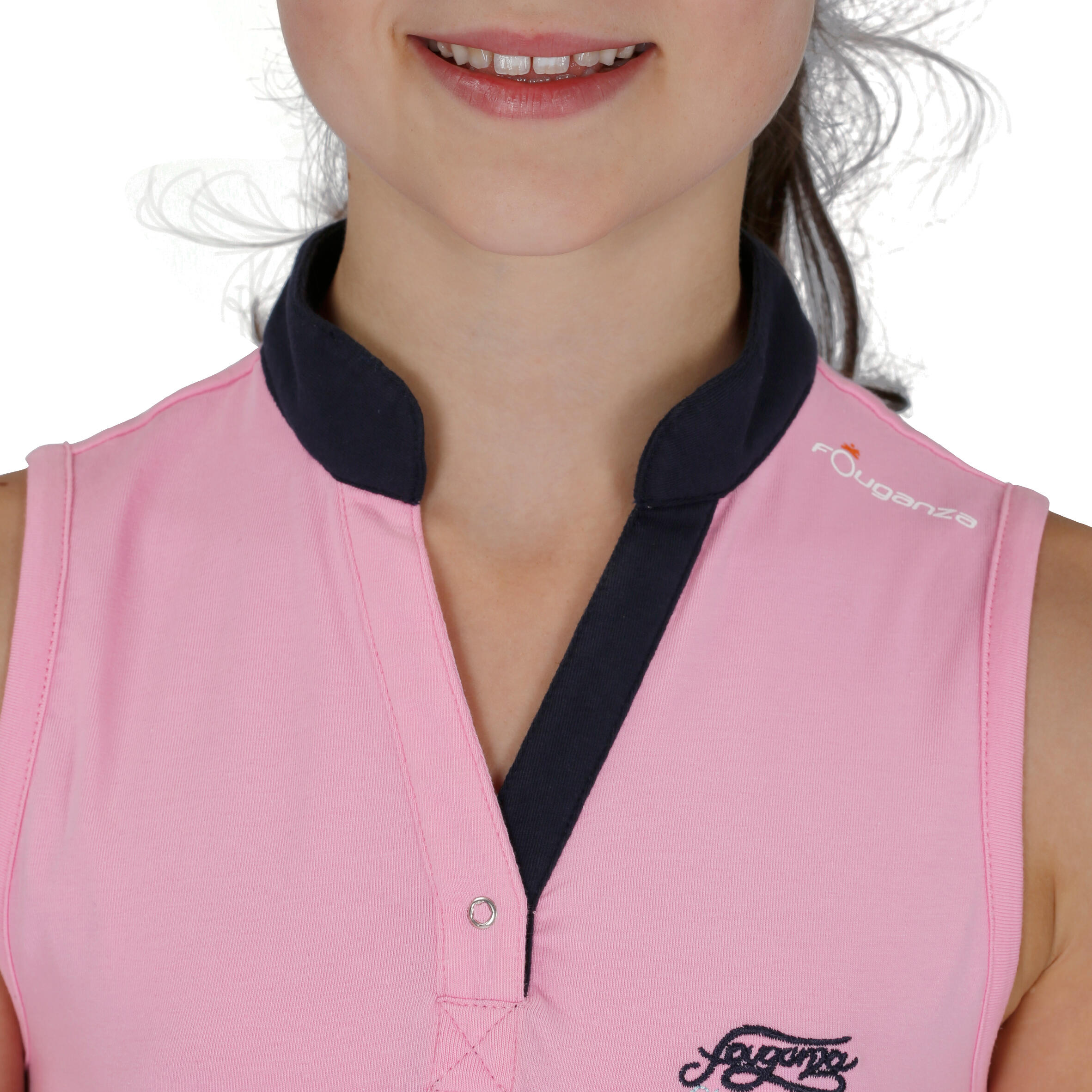 Spring Sleeveless Polo Shirt - Pink 6/10
