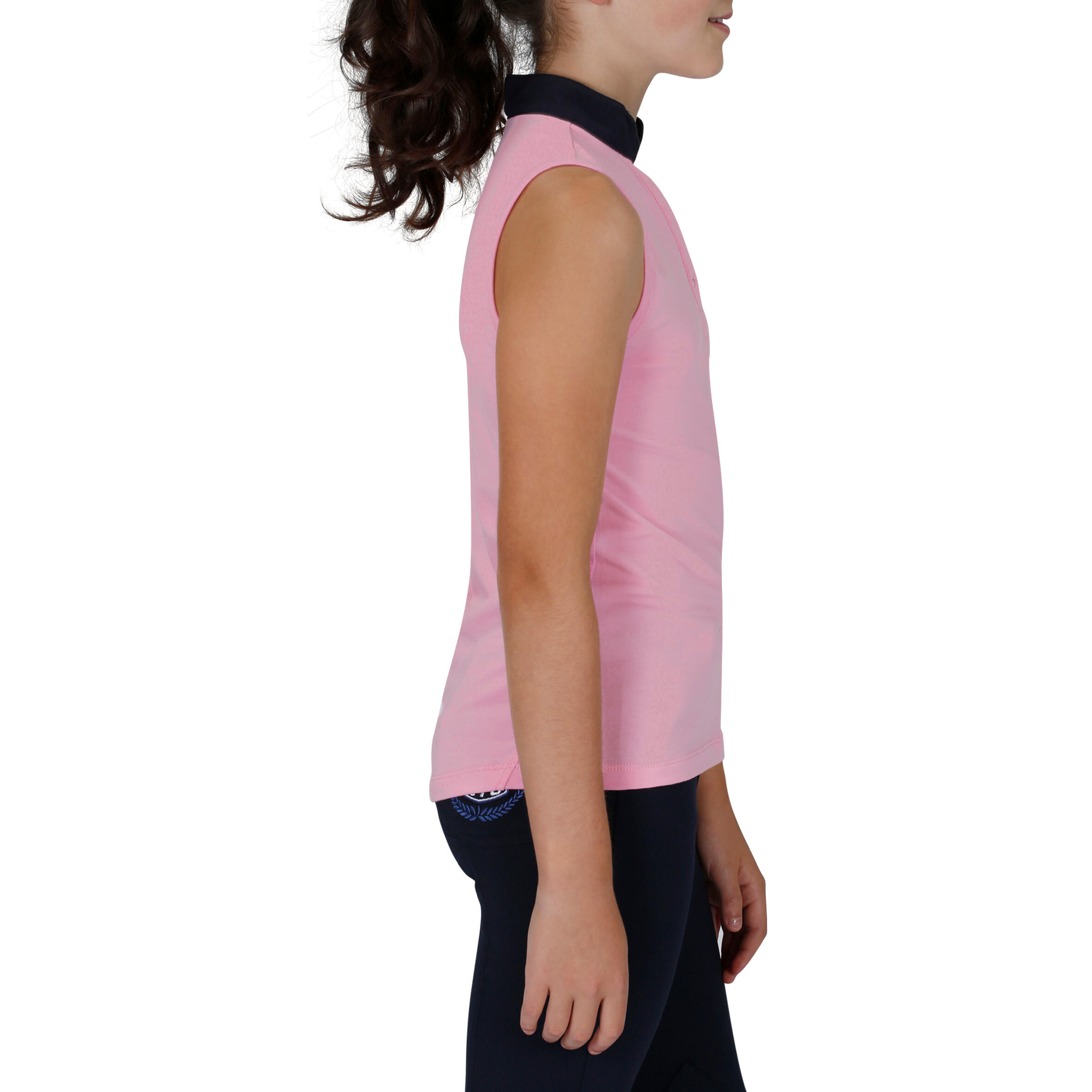 Spring Sleeveless Polo Shirt - Pink 3/10