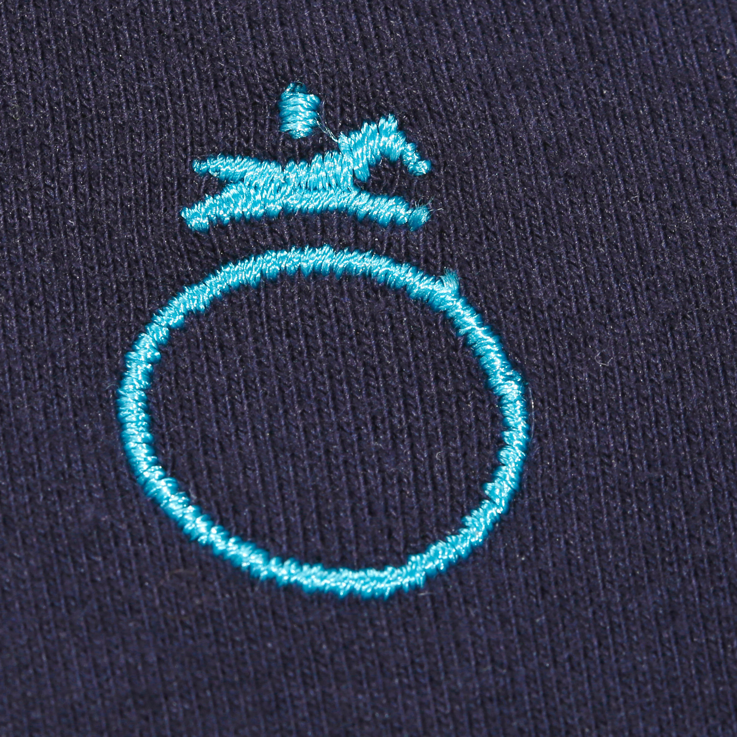 Flower Women's Short-Sleeved Riding Shirt Embroidered Turquoise Pocket - Navy 12/13
