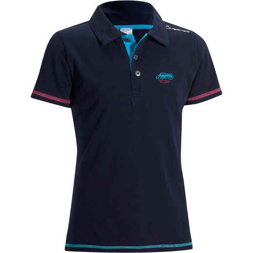 
      Horseriding Children's Short-Sleeved Embroidered Polo Shirt - Navy
  