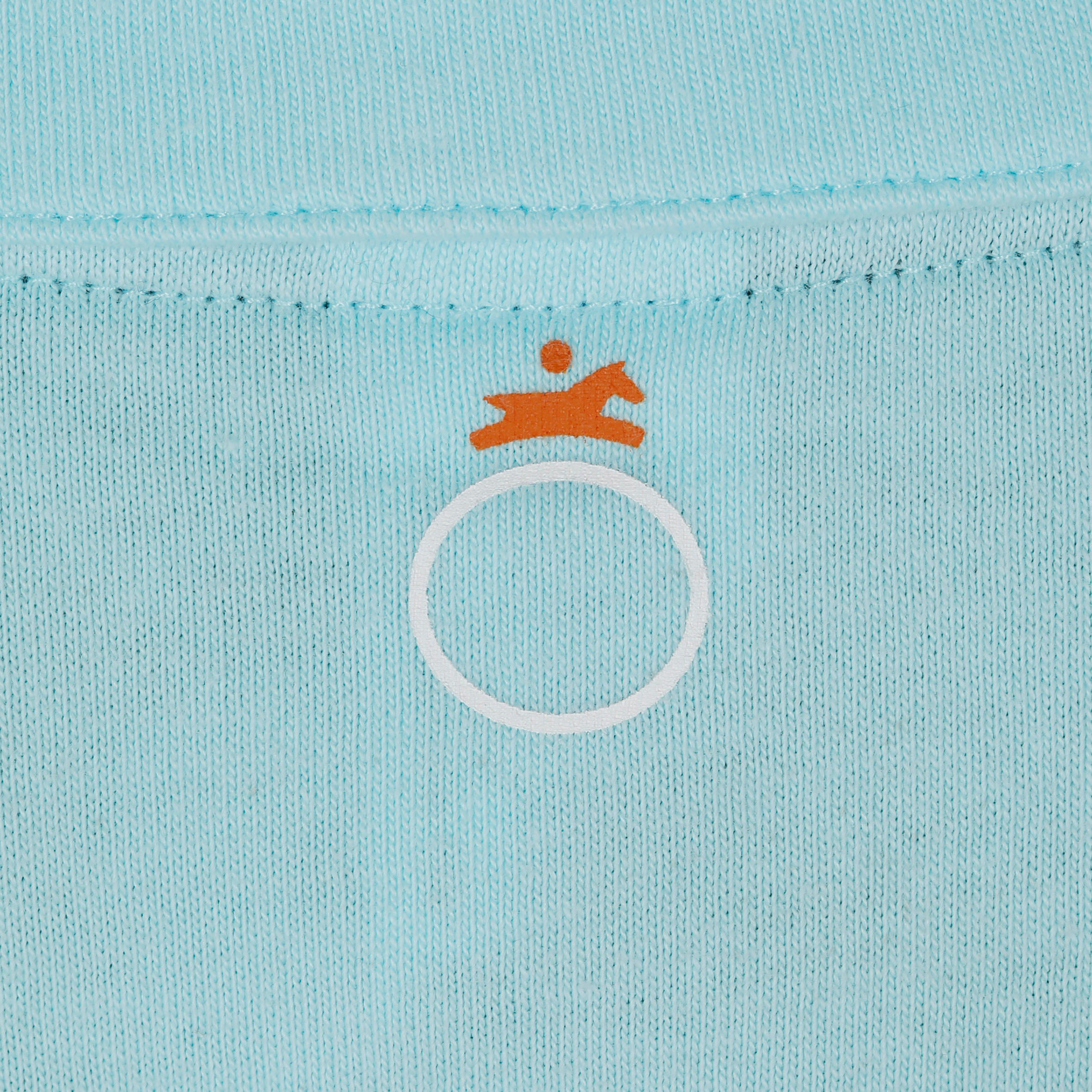 Flower Power Children's Short-Sleeved Horse Riding Polo Shirt - Sky Blue 10/13