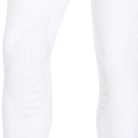 Pantalon de concours équitation homme 560 GRIP basanes silicone blanc