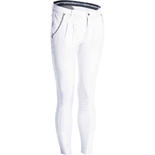 
      Pantalon de concours équitation homme 560 GRIP basanes silicone blanc
  