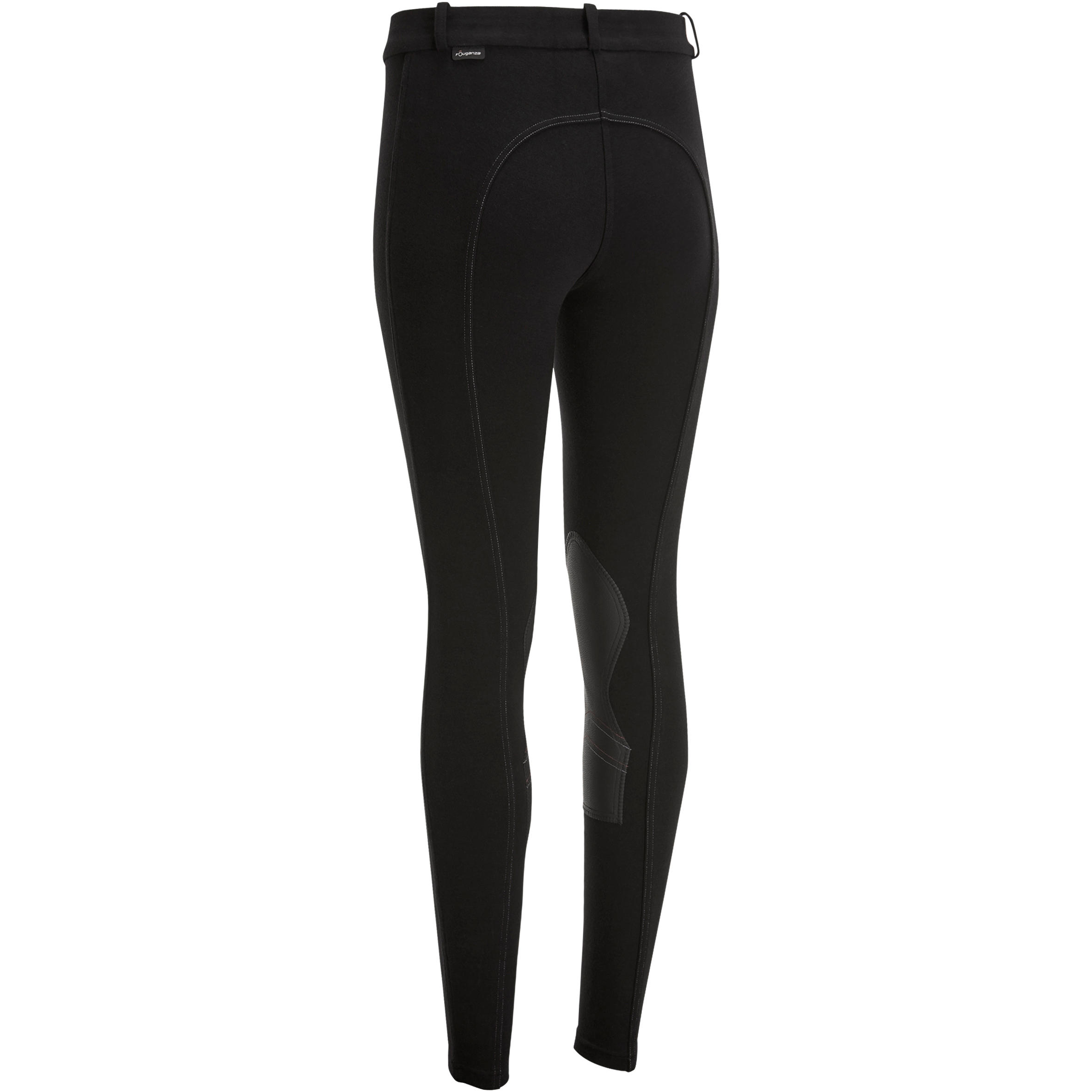 140 Women's Horseback Riding Jodhpurs with Grippy Patches - Black - Black,  Black - Fouganza - Decathlon