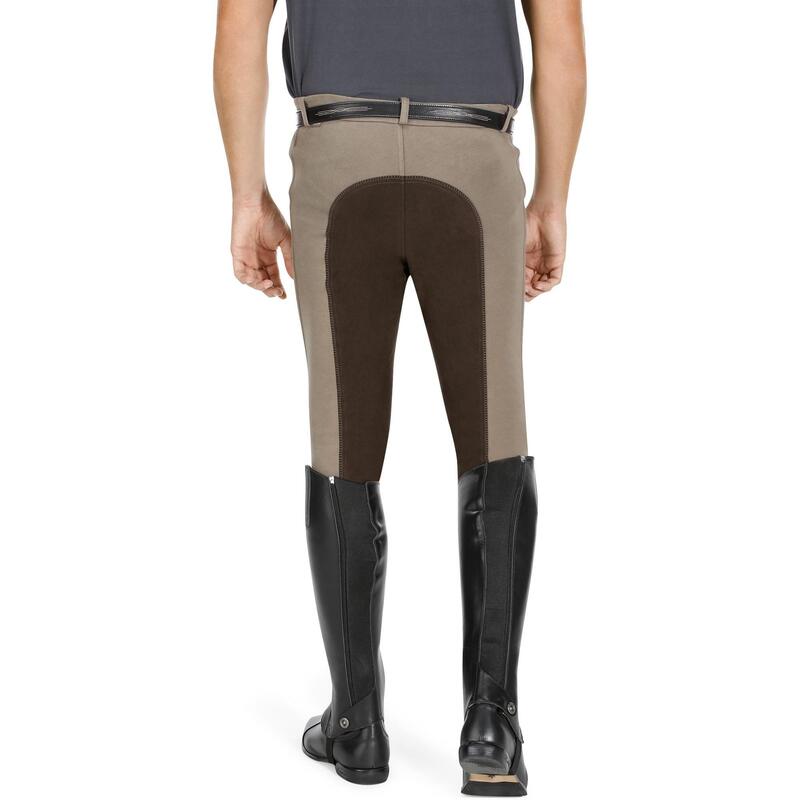 Pantalon fond de peau équitation homme 180 FULLSEAT marron