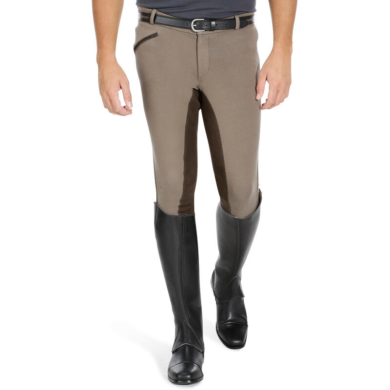 Pantalon fond de peau équitation homme 180 FULLSEAT marron