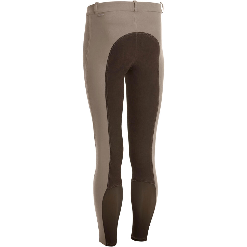 180 Full Seat Horse Riding Jodhpurs Brown FOUGANZA Decathlon