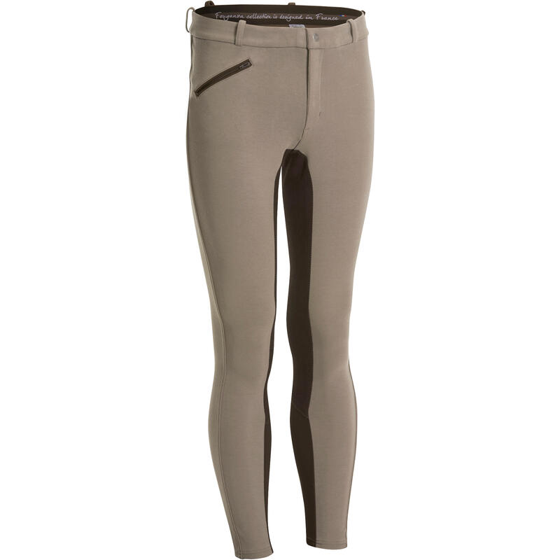 Pantalon fond de peau équitation homme 180 FULLSEAT marron