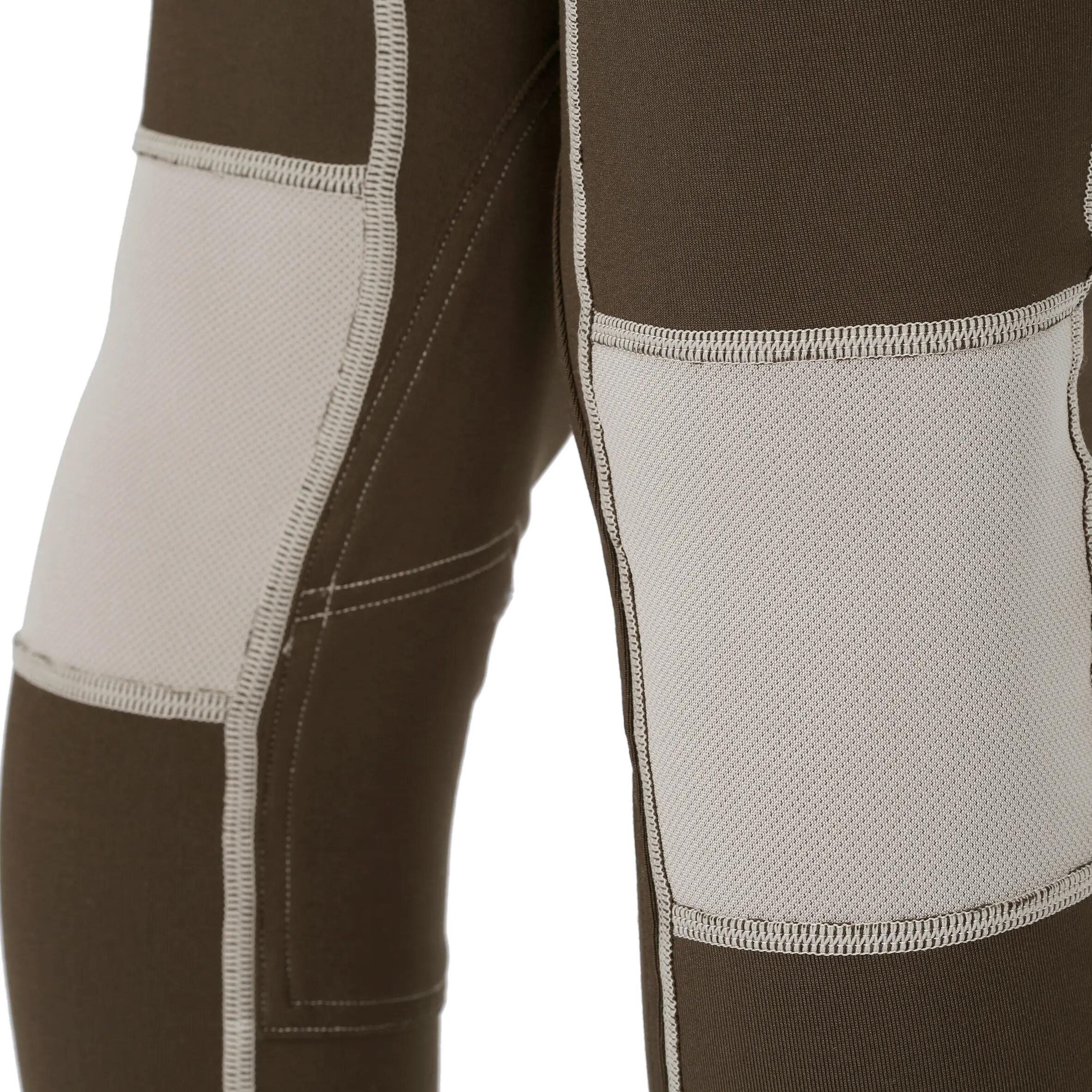 Children's Training Mesh Horse Riding Jodhpurs - Brown/Beige 12/16