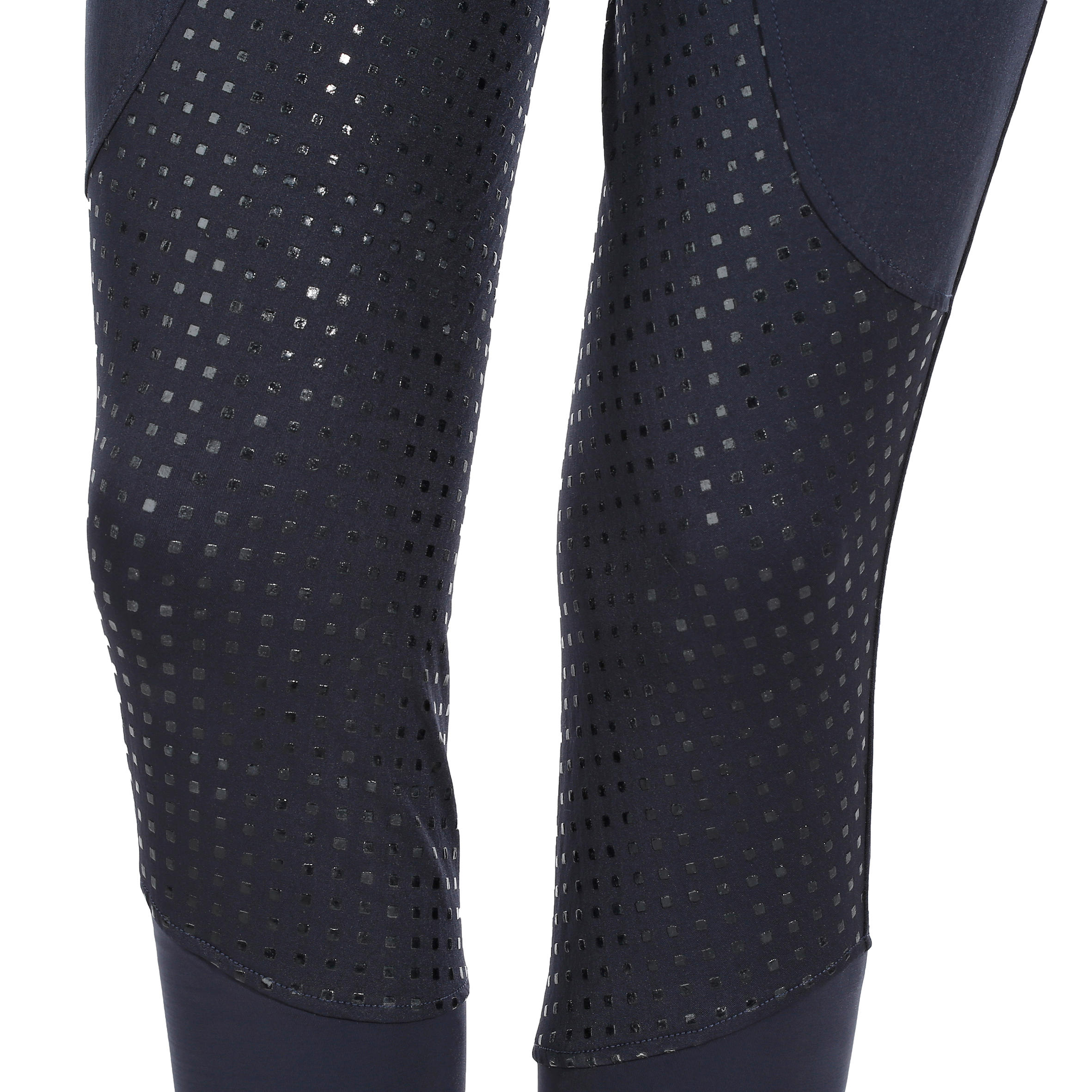 Training Light Women's Horse Riding Jodhpurs With Silicone Patches - Navy Blue 16/21