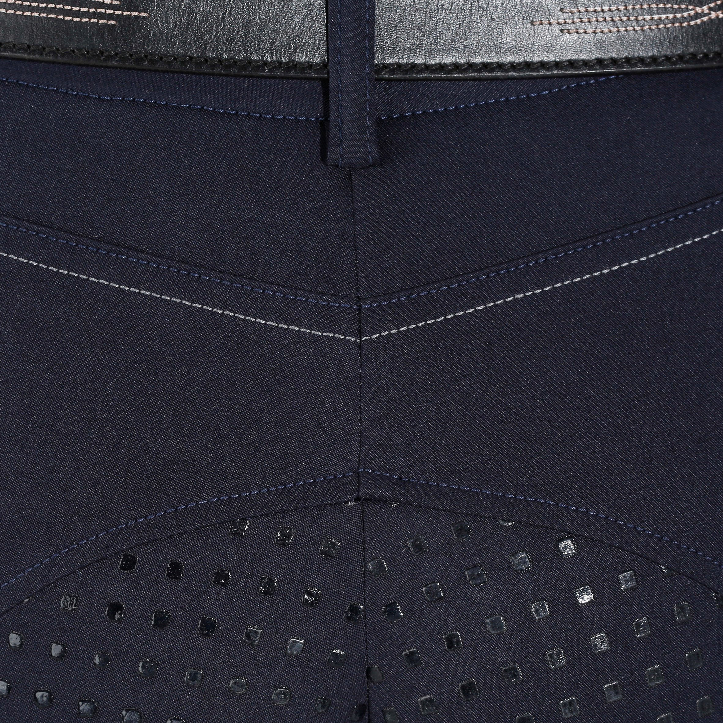 Training Light Women's Horse Riding Jodhpurs With Silicone Patches - Navy Blue 13/21