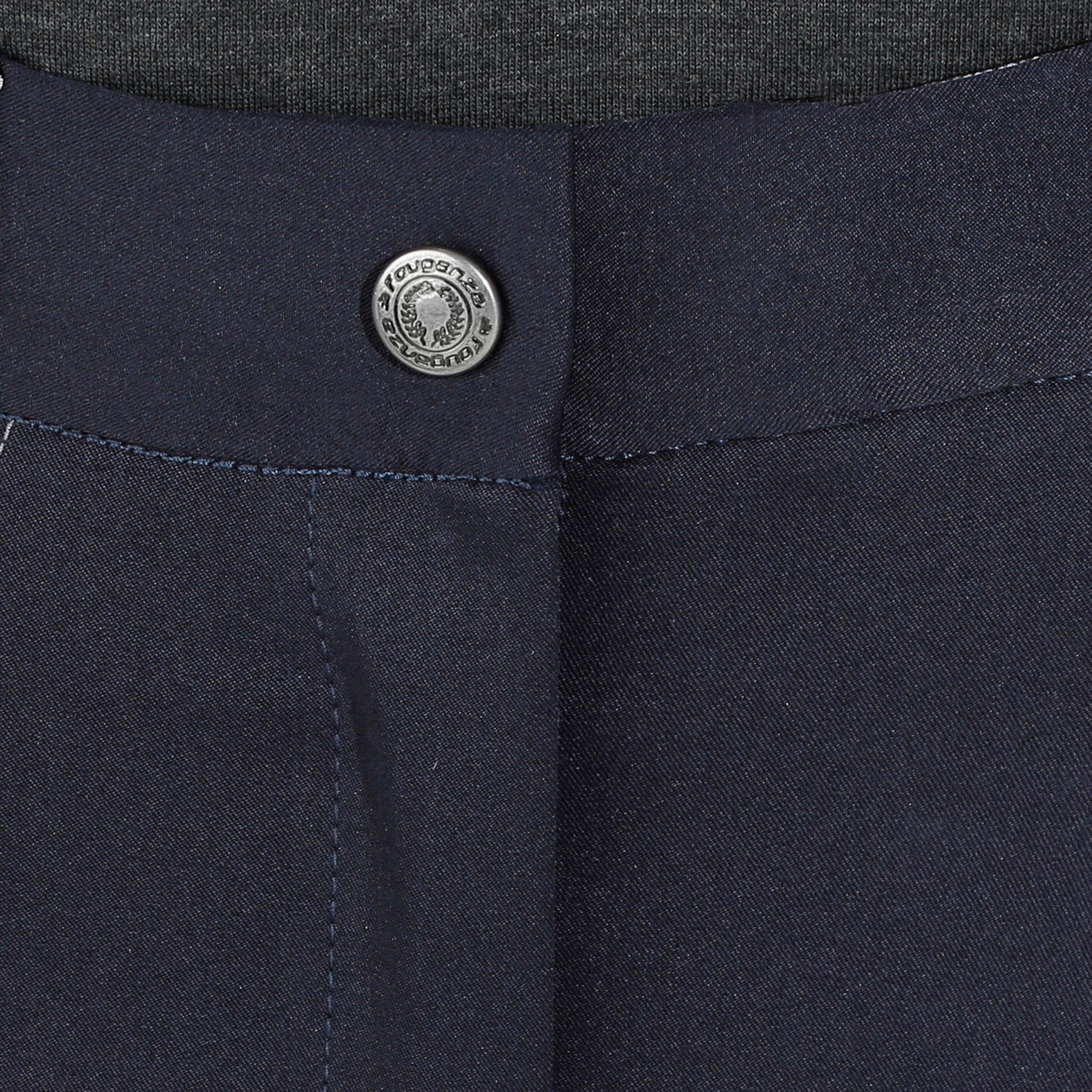 Training Light Women's Horse Riding Jodhpurs With Silicone Patches - Navy Blue 8/21