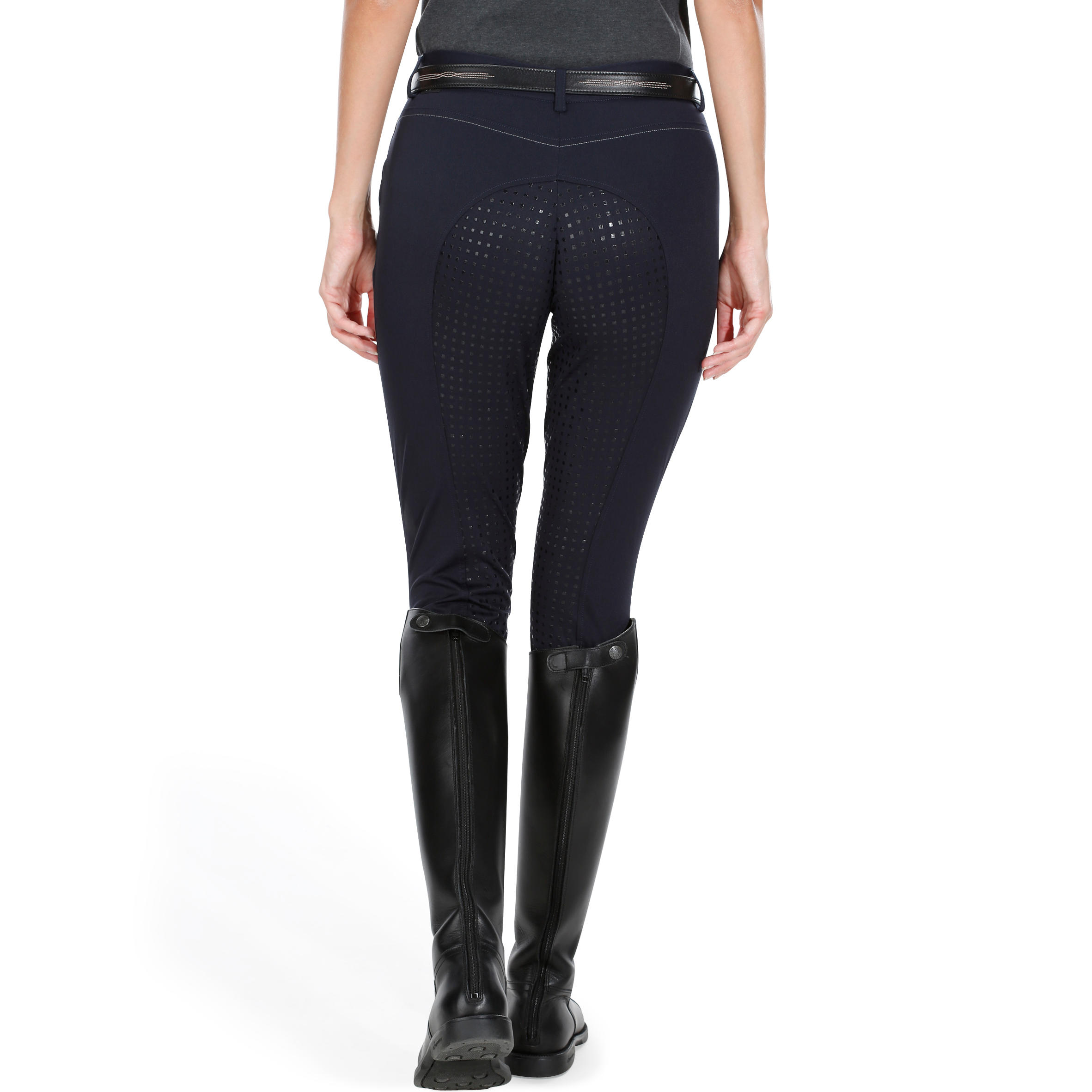 Training Light Women's Horse Riding Jodhpurs With Silicone Patches - Navy Blue 5/21