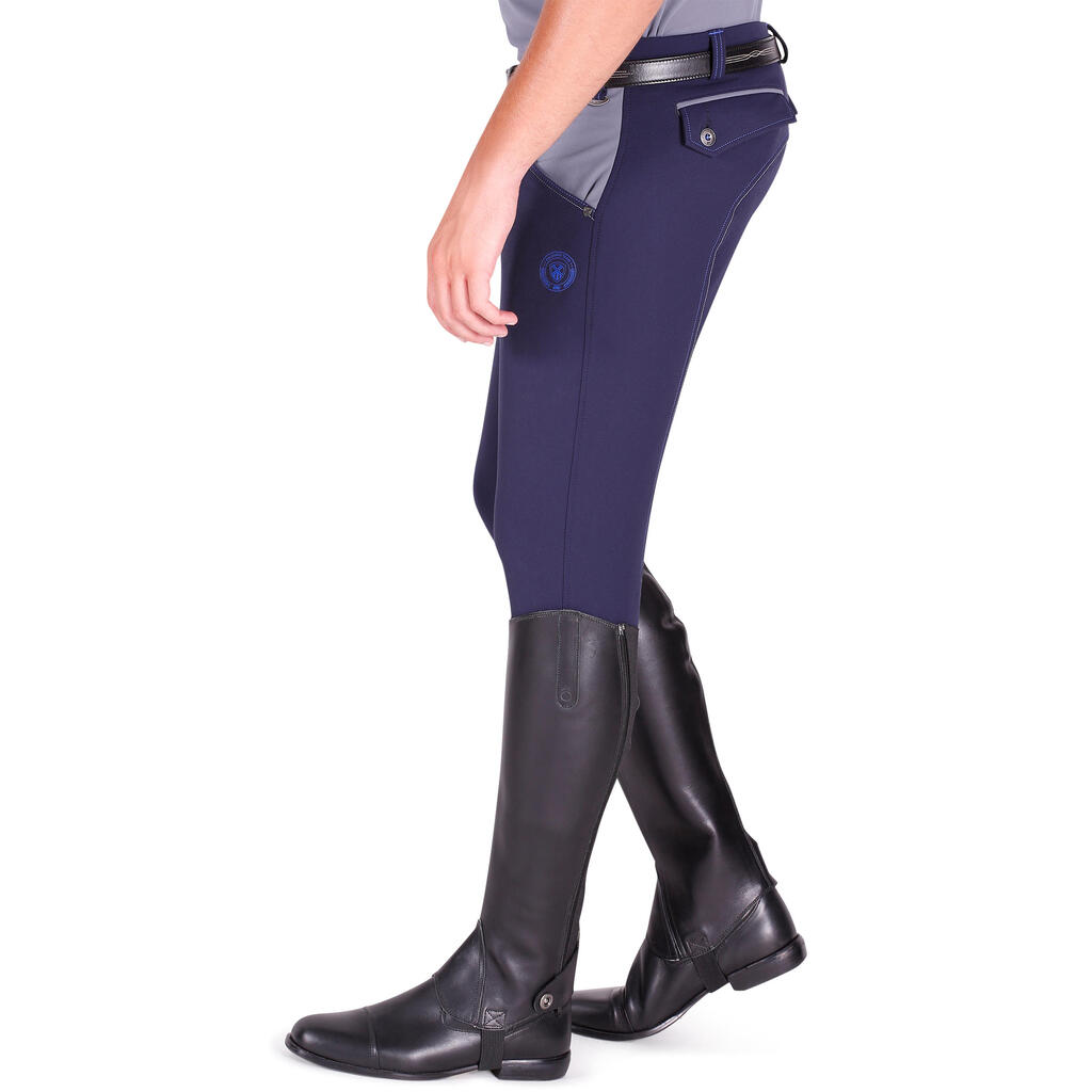 BR700 Horse Riding Patch Jodhpurs - Navy