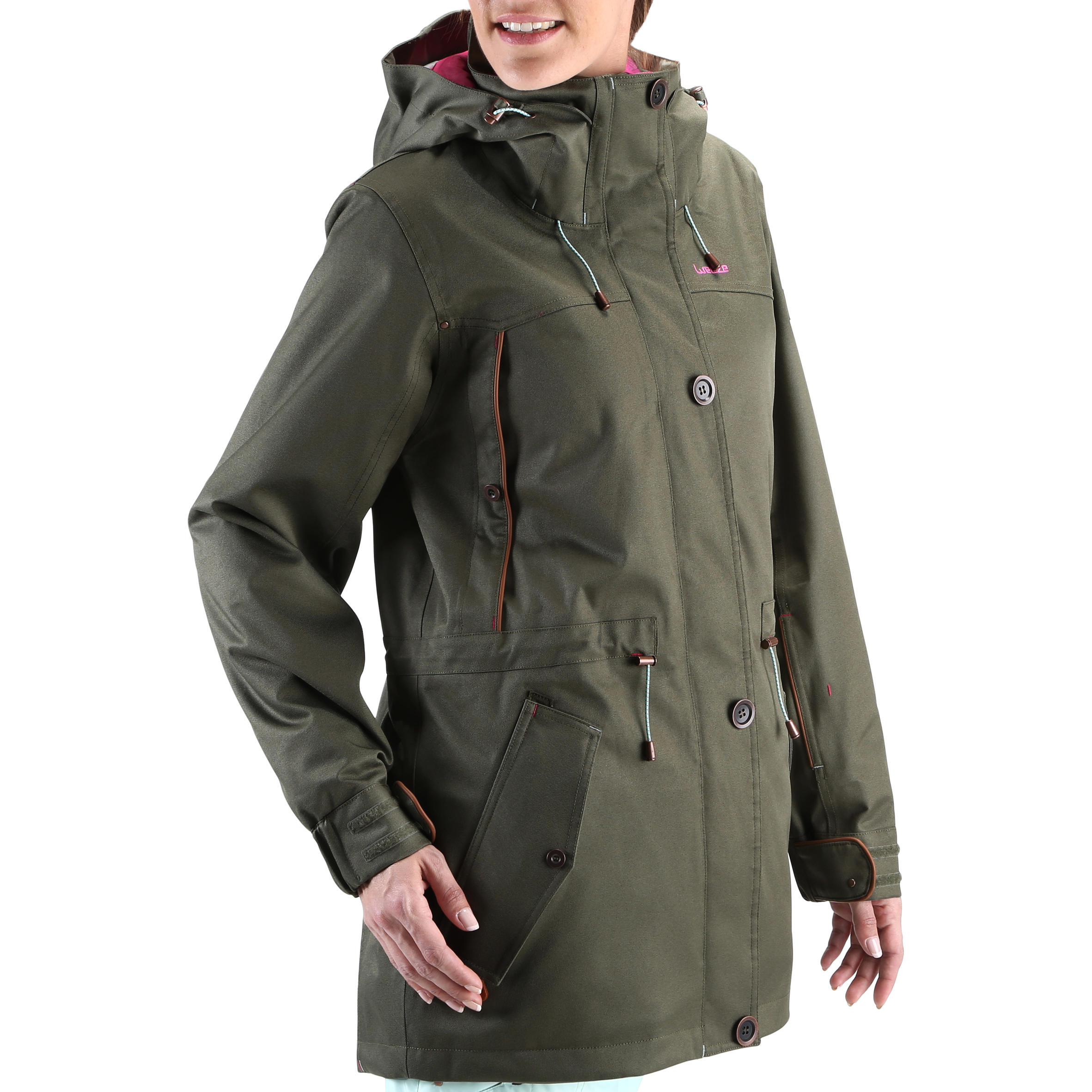 VESTE SKI FEMME MIDSTYLE KAKI WEDZE 3/17