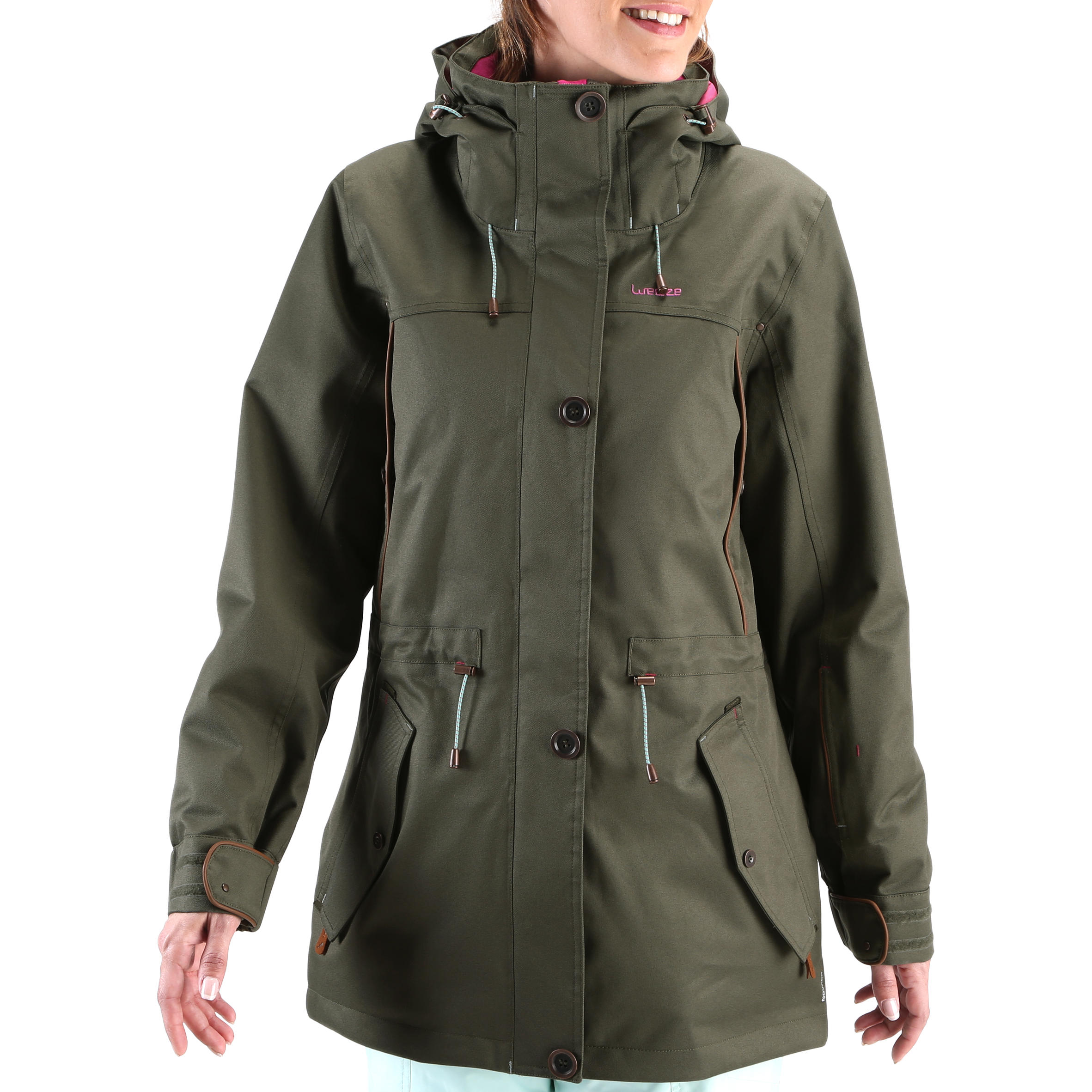 VESTE SKI FEMME MIDSTYLE KAKI WEDZE 2/17
