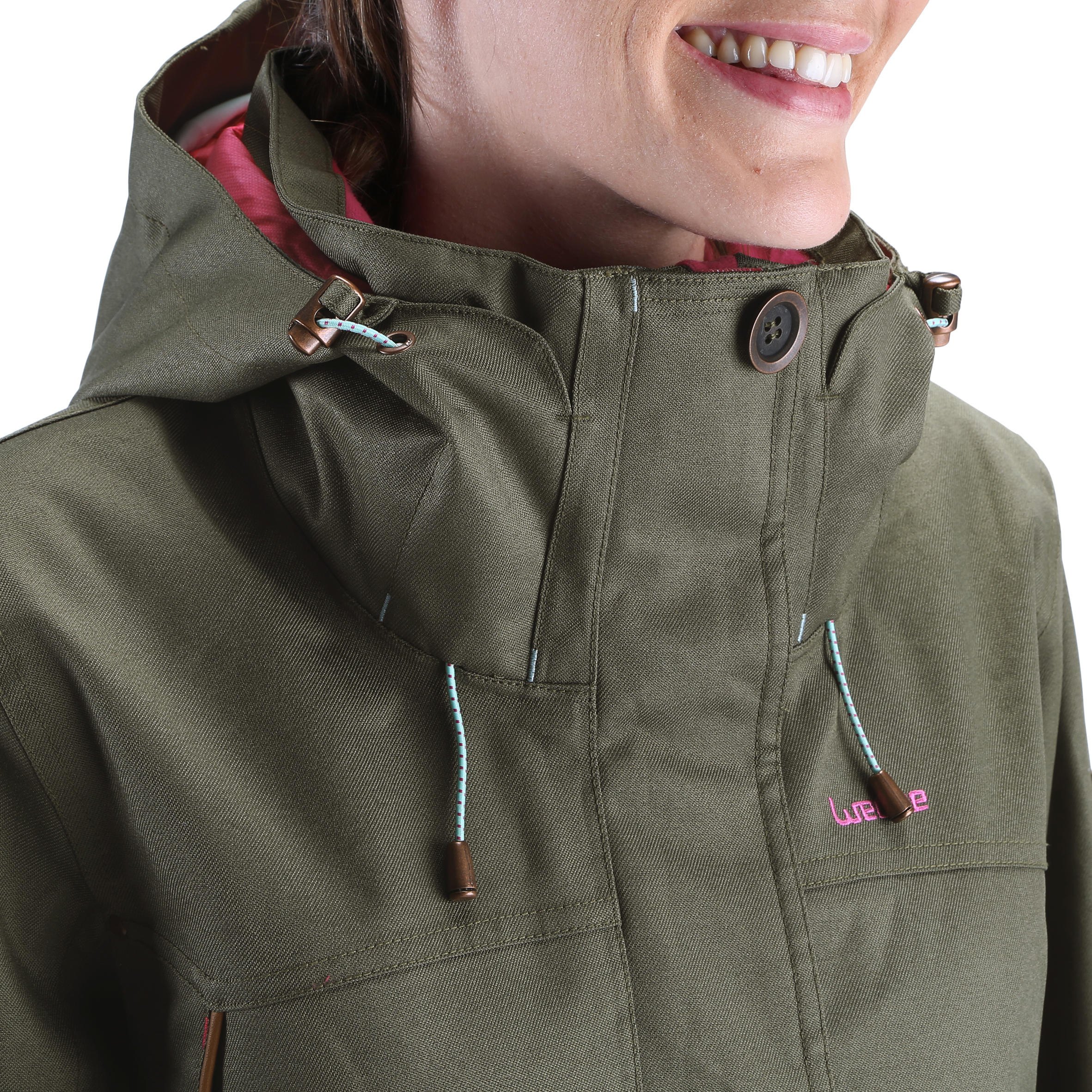VESTE SKI FEMME MIDSTYLE KAKI WEDZE 6/17